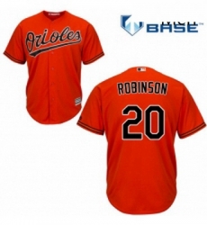 Mens Majestic Baltimore Orioles 20 Frank Robinson Replica Orange Alternate Cool Base MLB Jersey