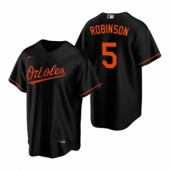 Mens Nike Baltimore Orioles 5 Brooks Robinson Black Alternate Stitched Baseball Jerse