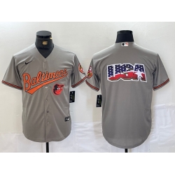 men baltimore orioles gray team big logo cool base stitched jersey 2 II