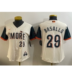 Women Baltimore Orioles 29 Samuel Basallo Natural 2026 City Connect Stadium Stitched Baseball Jersey Women Baltimore Orioles 29 Samuel Basallo Natural 2026 City Connect Stadium Stitched Baseball Jersey