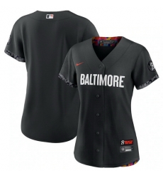 Women Baltimore Orioles Blank Black 2023 City Connect Stitched Baseball Jersey