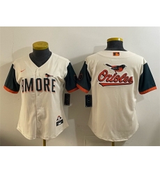 Women Baltimore Orioles Team Big Logo Natural 2026 City Connect Stadium Stitched Baseball Jersey 001 Women Baltimore Orioles Team Big Logo Natural 2026 City Connect Stadium Stitched Baseball Jersey 001