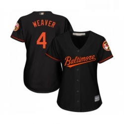 Womens Baltimore Orioles 4 Earl Weaver Replica Black Alternate Cool Base Baseball Jersey 