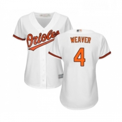 Womens Baltimore Orioles 4 Earl Weaver Replica White Home Cool Base Baseball Jersey 