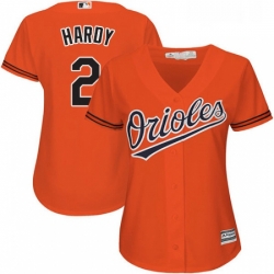 Womens Majestic Baltimore Orioles 2 JJ Hardy Authentic Orange Alternate Cool Base MLB Jersey