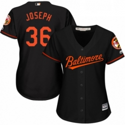 Womens Majestic Baltimore Orioles 36 Caleb Joseph Authentic Black Alternate Cool Base MLB Jersey 