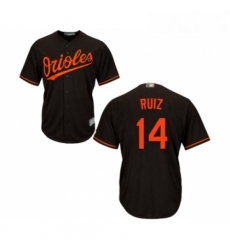 Youth Baltimore Orioles 14 Rio Ruiz Replica Black Alternate Cool Base Baseball Jersey 