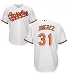 Youth Majestic Baltimore Orioles 31 Ubaldo Jimenez Authentic White Home Cool Base MLB Jersey