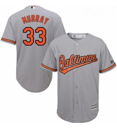 Youth Majestic Baltimore Orioles 33 Eddie Murray Authentic Grey Road Cool Base MLB Jersey