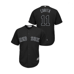 Men 2019 Players 27 Weekend Boston Red Sox 11 Rafael Devers Carita Black Jersey