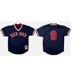 Men Boston Red Sox  9 Ted Williams Navy Stitched Baseball Jersey