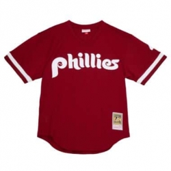 Men PHILADELPHIA PHILLIES Blank Red Throwback Jersey