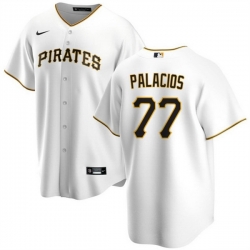 Men Pittsburgh Pirates 77 Joshua Palacios White Cool Base Stitched Baseball Jersey