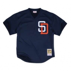 Men San Diego Pads Navy Blue Blank Mitchell Ness Jersey