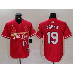 Men St  Louis Cardinals 19 Tommy Edman Red 2024 City Connect Stitched Baseball Jersey