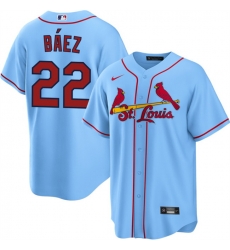 Men St Louis Cardinals 22 Joshua Baez Blue Cool Base Stitched Baseball Jersey Men St Louis Cardinals 22 Joshua Baez Blue Cool Base Stitched Baseball Jersey