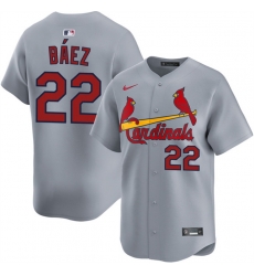 Men St Louis Cardinals 22 Joshua Baez Grey 2024 Away Limited Stitched Baseball Jersey Men St Louis Cardinals 22 Joshua Baez Grey 2024 Away Limited Stitched Baseball Jersey