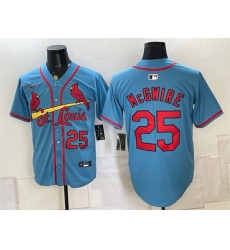 Men St Louis Cardinals 25 Mark McGwire Blue Alternate Limited Stitched Baseball Jersey Men St Louis Cardinals 25 Mark McGwire Blue Alternate Limited Stitched Baseball Jersey