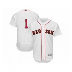 Mens Boston Red Sox 1 Bobby Doerr White 2019 Gold Program Flex Base Authentic Collection Baseball Jersey