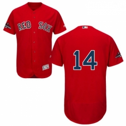 Mens Majestic Boston Red Sox 14 Jim Rice Red Alternate Flex Base Authentic Collection 2018 World Series Jersey