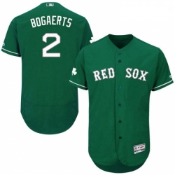 Mens Majestic Boston Red Sox 2 Xander Bogaerts Green Celtic Flexbase Authentic Collection MLB Jersey