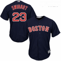 Mens Majestic Boston Red Sox 23 Blake Swihart Replica Navy Blue Alternate Road Cool Base MLB Jersey