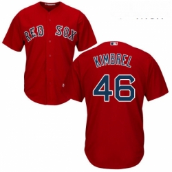 Mens Majestic Boston Red Sox 46 Craig Kimbrel Replica Red Alternate Home Cool Base MLB Jersey