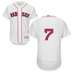 Mens Majestic Boston Red Sox 7 Christian Vazquez White Home Flex Base Authentic Collection MLB Jersey