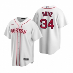 Mens Nike Boston Red Sox 34 David Ortiz White Alternate Stitched Baseball Jerse