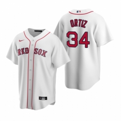 Mens Nike Boston Red Sox 34 David Ortiz White Home Stitched Baseball Jerse