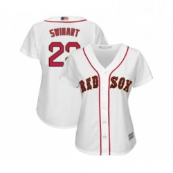 Womens Boston Red Sox 23 Blake Swihart Authentic White 2019 Gold Program Cool Base Baseball Jersey