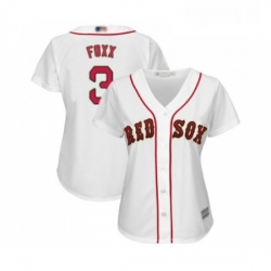 Womens Boston Red Sox 3 Jimmie Foxx Authentic White 2019 Gold Program Cool Base Baseball Jersey