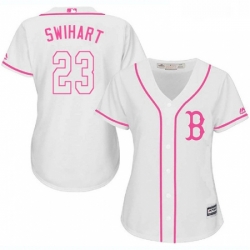 Womens Majestic Boston Red Sox 23 Blake Swihart Authentic White Fashion MLB Jersey