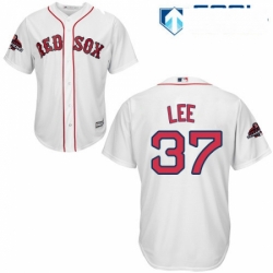 Womens Majestic Boston Red Sox 37 Bill Lee Authentic White Fashion 2018 World Series Champions MLB Jersey