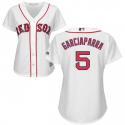 Womens Majestic Boston Red Sox 5 Nomar Garciaparra Authentic White Home MLB Jersey