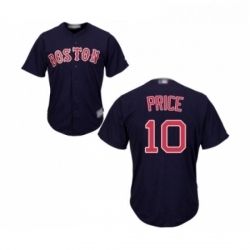 Youth Boston Red Sox 10 David Price Replica Navy Blue Alternate Road Cool Base Baseball Jersey