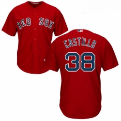 Youth Majestic Boston Red Sox 38 Rusney Castillo Replica Red Alternate Home Cool Base MLB Jersey