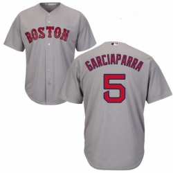 Youth Majestic Boston Red Sox 5 Nomar Garciaparra Replica Grey Road Cool Base MLB Jersey