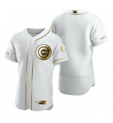 Chicago Cubs Blank White Nike Mens Authentic Golden Edition MLB Jersey