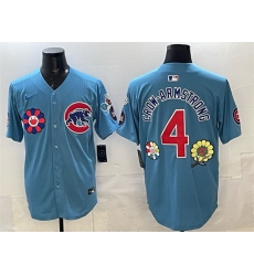 Men Chicago Cubs 4 Pete Crow Armstrong Blue 2025 Tokyo Series 2nd Alternate Limited Stitched Baseball Jerseys