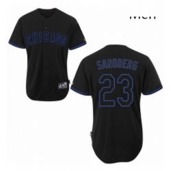 Mens Majestic Chicago Cubs 23 Ryne Sandberg Authentic Black Fashion MLB Jersey