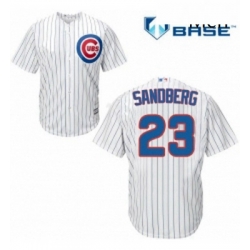 Mens Majestic Chicago Cubs 23 Ryne Sandberg Replica White Home Cool Base MLB Jersey