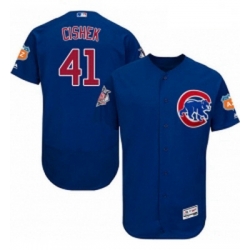 Mens Majestic Chicago Cubs 41 Steve Cishek Royal Blue Alternate Flex Base Authentic Collection MLB Jersey