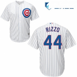 Mens Majestic Chicago Cubs 44 Anthony Rizzo Replica White Home Cool Base MLB Jersey