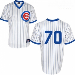 Mens Majestic Chicago Cubs 70 Joe Maddon Authentic White 1988 Turn Back The Clock Cool Base MLB Jersey