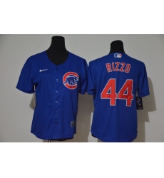 Women Cubs 44 Anthony Rizzo Royal Women Nike Cool Base Jersey