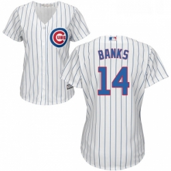 Womens Majestic Chicago Cubs 14 Ernie Banks Authentic White Home Cool Base MLB Jersey