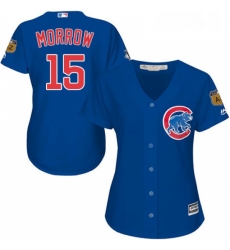 Womens Majestic Chicago Cubs 15 Brandon Morrow Authentic Royal Blue Alternate MLB Jersey 