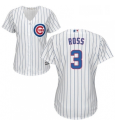 Womens Majestic Chicago Cubs 3 David Ross Replica White Home Cool Base MLB Jersey