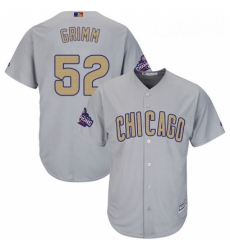 Womens Majestic Chicago Cubs 52 Justin Grimm Authentic Gray 2017 Gold Champion MLB Jersey